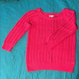 Pink blouse with 3/4 length sleeves